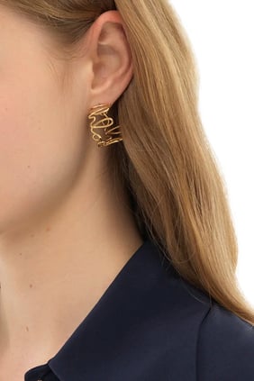 Chloe Logo Halkalı Küpe - Şıklığın Tam Adresi