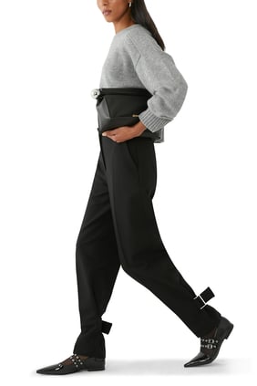 Buckle Detaylı Rahat Pantolon