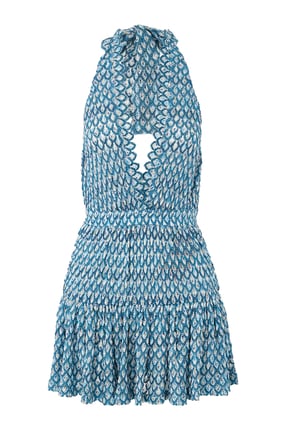 Halter Yaka Lurex Örgü Plaj Kıyafeti