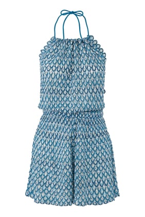 Missoni Halter-Yaka Mini Tulum