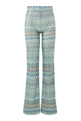 Zigzag Desenli Plaj Pantolonu
