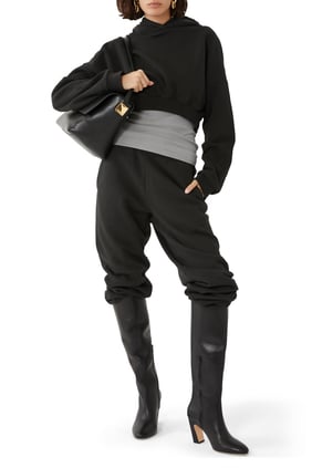 Cropped Heavy Kapüşonlu Sweatshirt