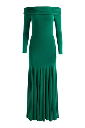 Augusta Off-Shoulder Vücut Saran Maxi Elbise