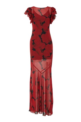 Bougainvillea Şifon Maxi Elbise - Zarafet ve Şıklık