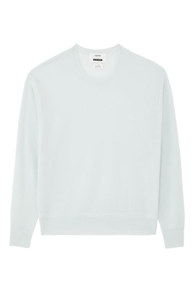 Lüks Mavi Kaşmir Crewneck Kazak