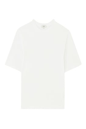 Agolde Sulma Drop Omuzlu Tişört - Beyaz