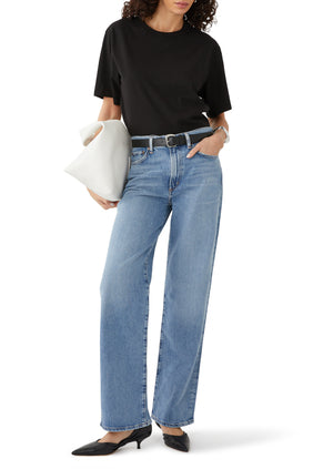 Agolde Sulma Drop Shoulder T-Shirt - Siyah