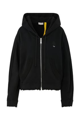 Moncler Logo Fermuarlı Kapüşonlu Sweatshirt