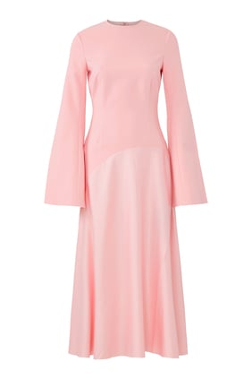 Gaia Midi Elbise - Pembe
