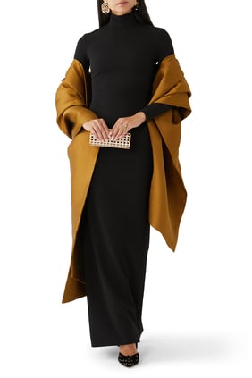 Lyana Altın/Siyah Maxi Elbise