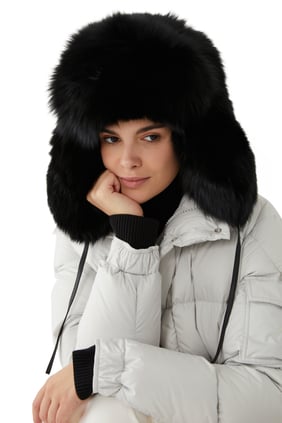 Sıcak ve Şık Fox Kürklü Flanel Ushanka