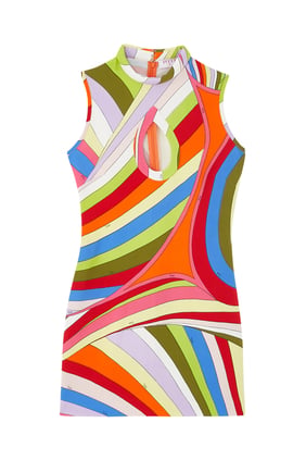 Iride-Print Mini Elbise