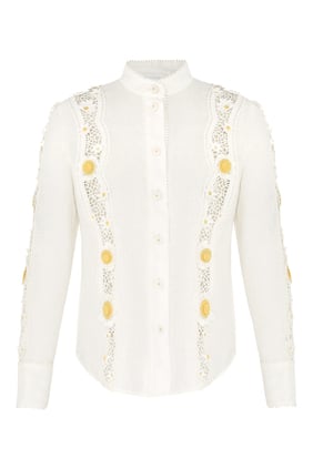 Everley Çiçek Süslemeli Gömlek