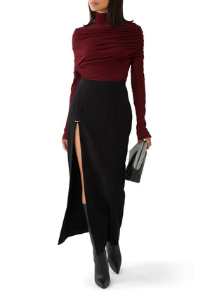 Mugler Şık Vampir Kırışık Bluz