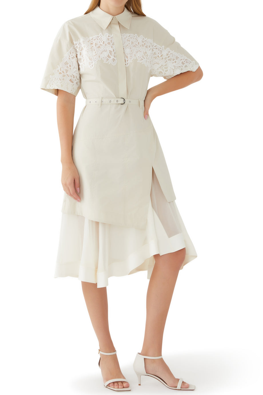 Rhys Kare Burun 55 Sandalet - Off White