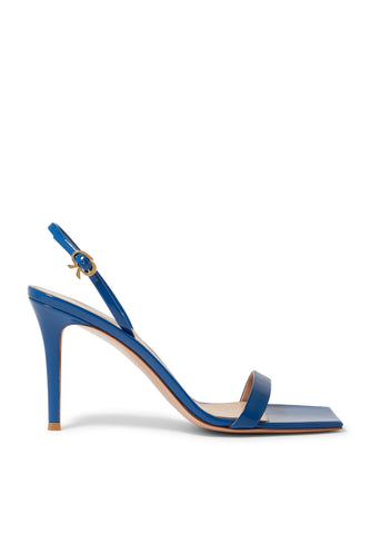 Renkli 85 mm Stiletto Sandal - Parlak Mavi