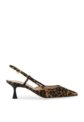 Ascent Leopar Desenli 55 Slingback Topuklu Ayakkabı