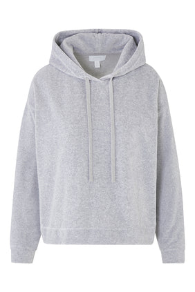 Lüks Velour Kapüşonlu Sweatshirt