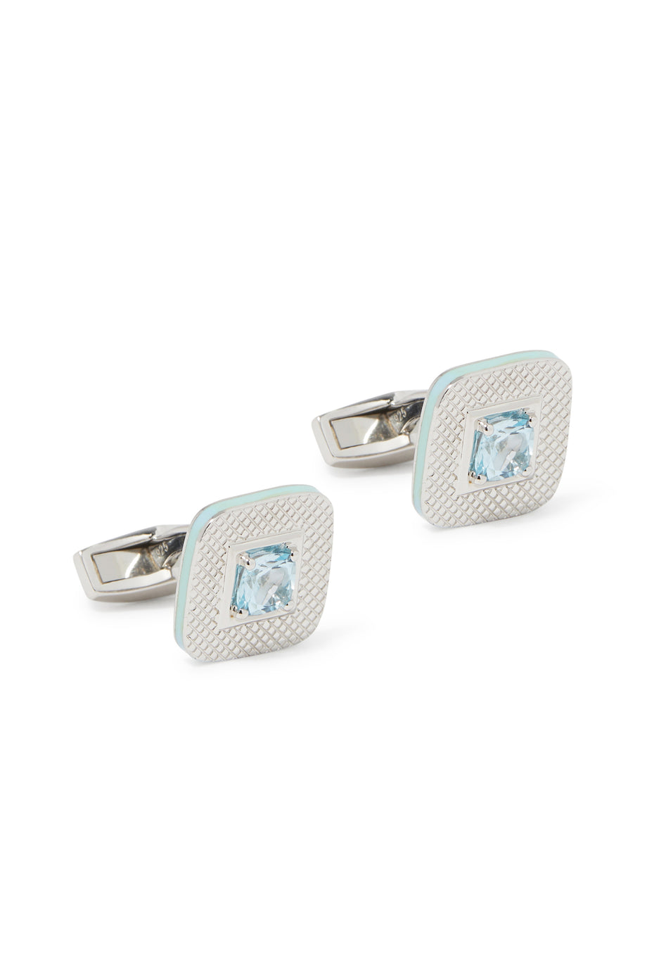 Akvamarin Reffratto Manşet Düğmesi