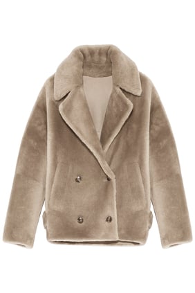 Yün Peacoat Ceket - Şık ve Konforlu