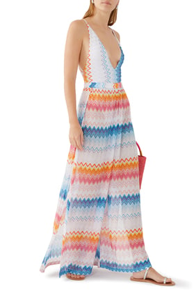 Missoni Viskoz Zigzag Lamé Palazzo Pantolon