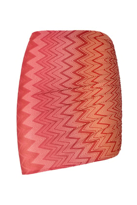 Zigzag Desenli Mini Etek