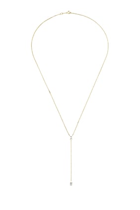 Kalp, Oval ve Marquise Pırlantalı Kısa Lariat Kolye, 18 Ayar Sarı Altın