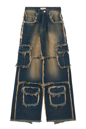 Yırtık Kenarlı Kot Etek - Reborn Society