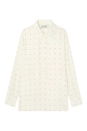 Noktalı İpek Gömlek