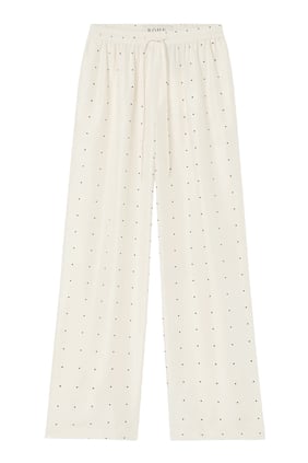 Şık Düğmeli İpek Pantolon