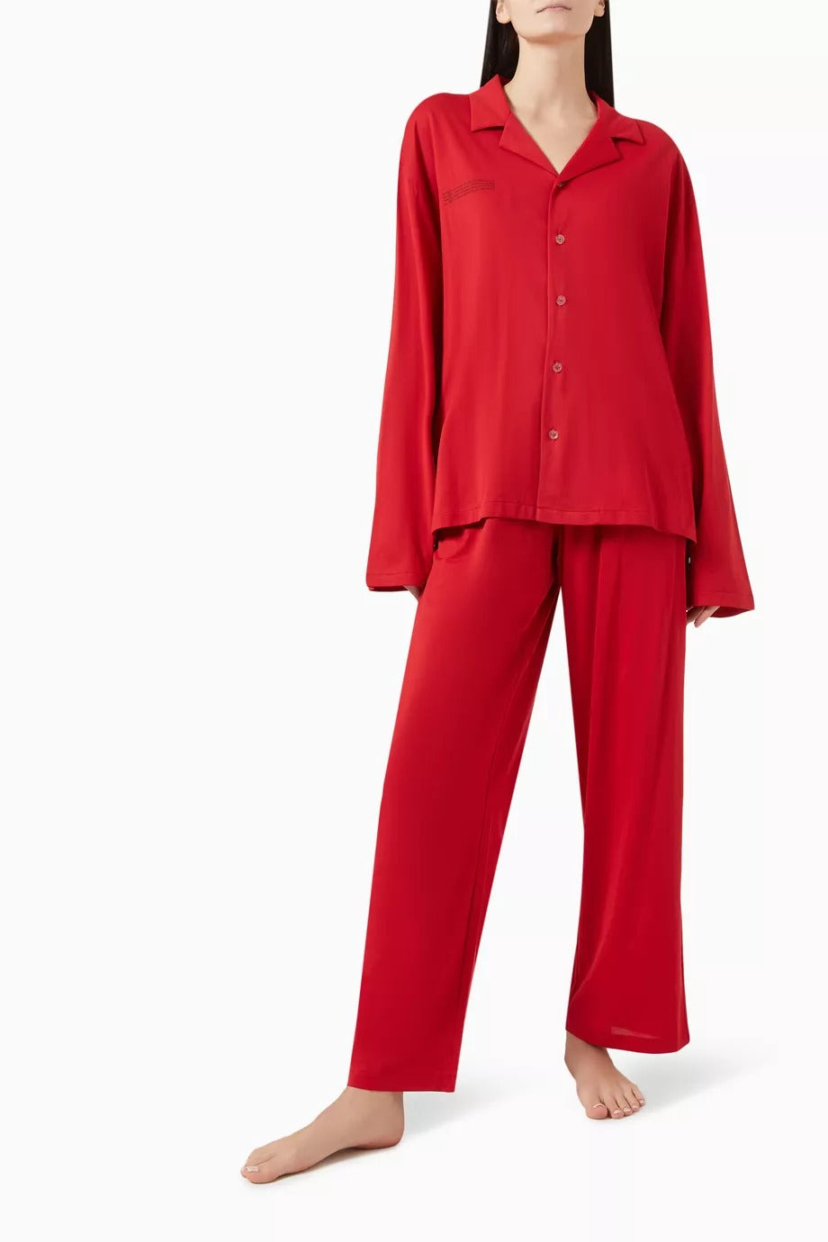 Özel Tasarım 365 Organik Pamuk Pijama Takımı, Kırmızı