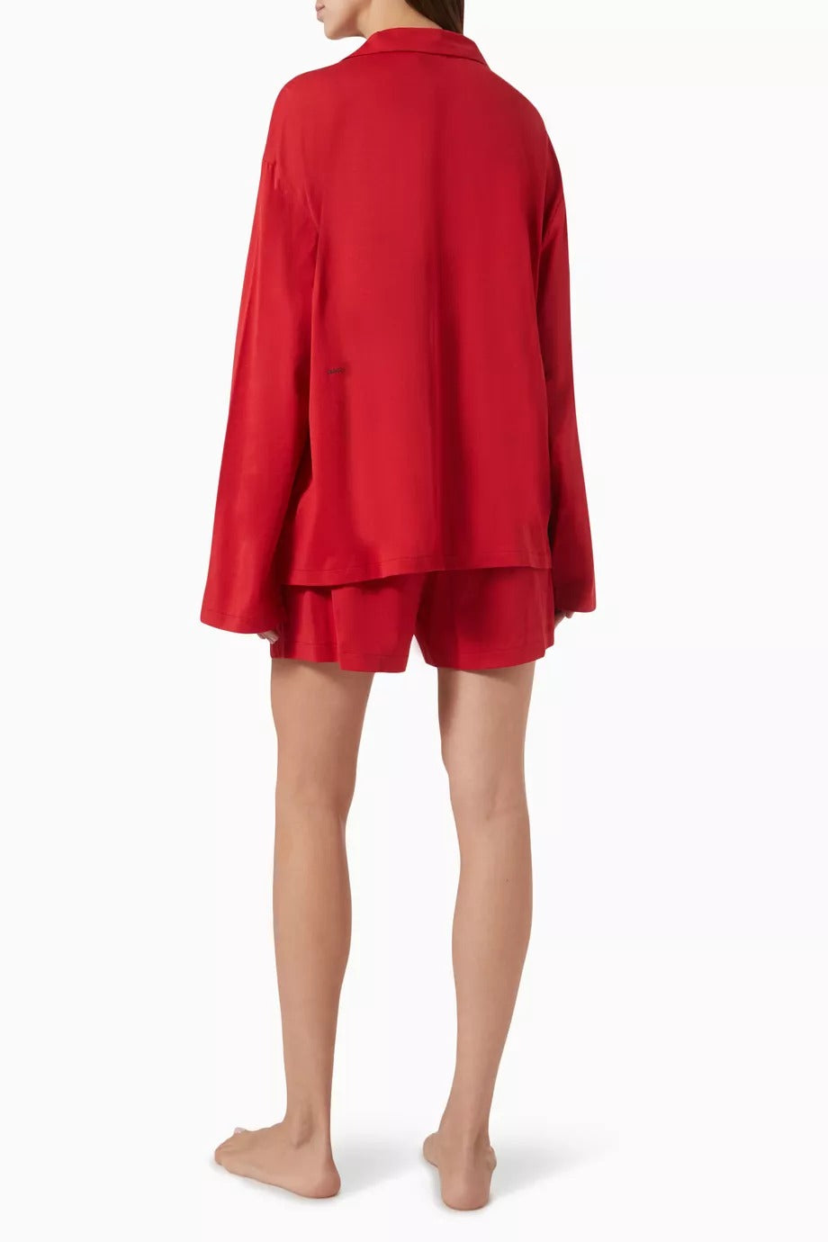 365 Organik Pamuklu Lüks Kırmızı Pijama Takımı