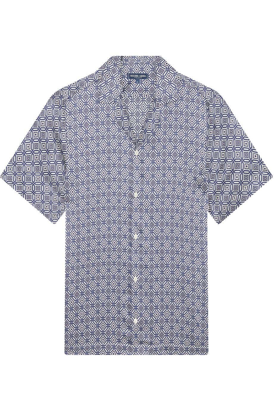 Şık Kısa Kollu İpek Gömlek - Lacivert