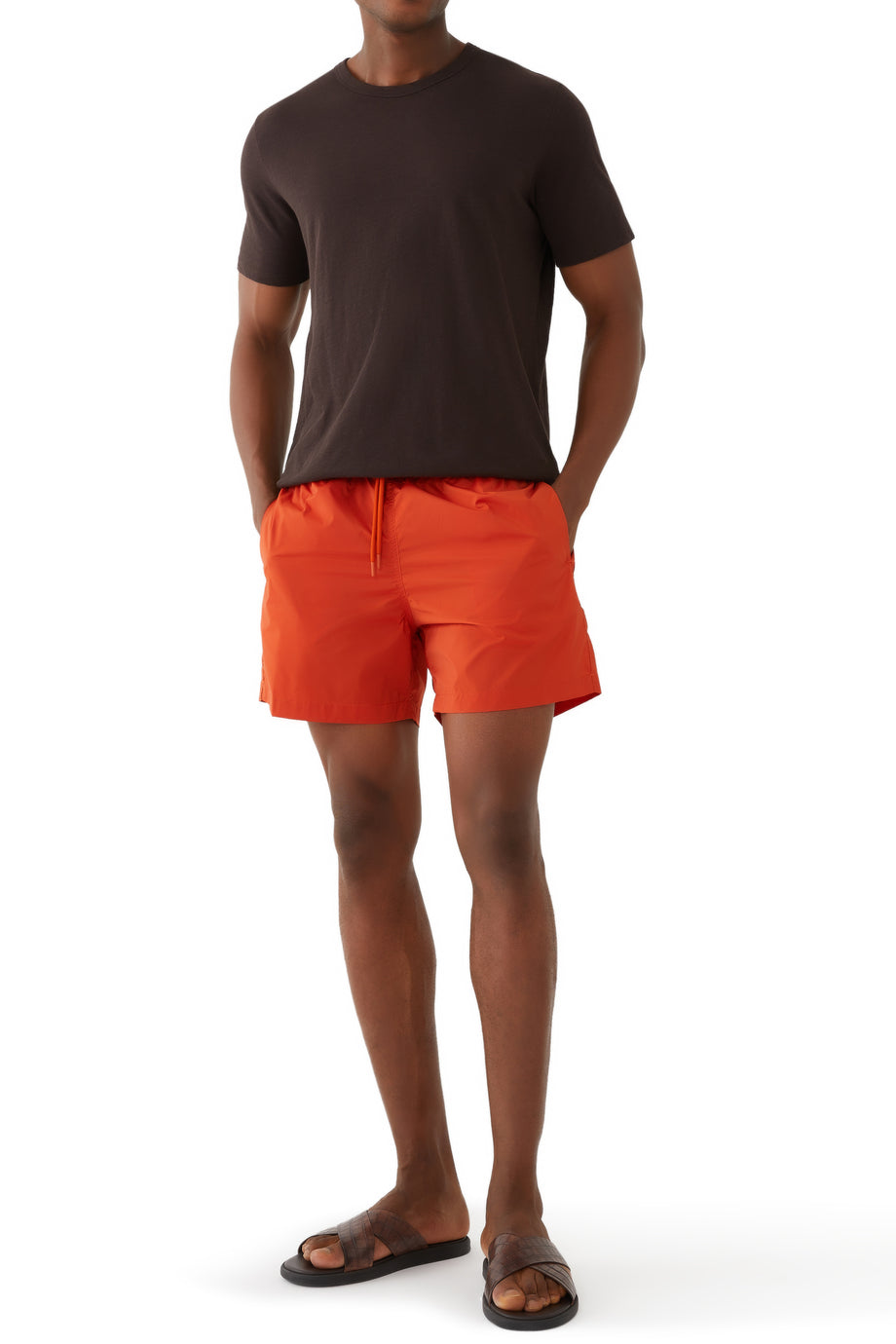 Erkek Turuncu Yüzme Şortları