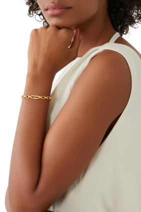 Axiom Zincir Bilezik, 18 Ayar Altın Kaplama Pirinç