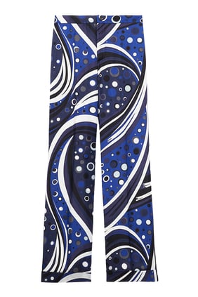 Fontane Desenli İpek Twill Pantolon