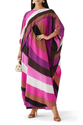 Iride-Print İpek Kaftan - Şıklığın Adresi