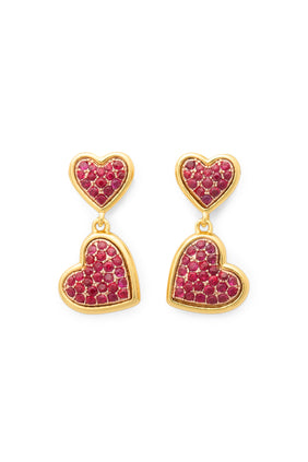 Kalp Şekilli Pave Damla Küpe - Kate Spade