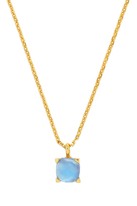 Little Luxuries Kare Kolye - Kaplama Metal & Zirkonya Taş