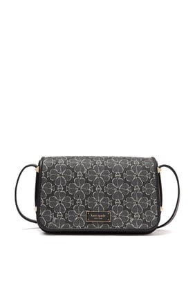 Kate Spade Çiçek Desenli Küçük Askılı Çanta - SİYAH