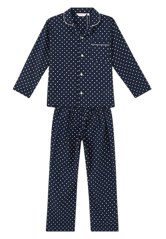 Çocuklar için Puantiye Desenli Pijama Takımı