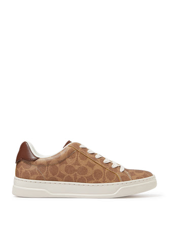 Yüksek Hat Sneaker - İmza Kanvas - Kahverengi