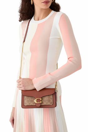 Tabby Zincir Clutch - Açık/Pastel Kahverengi