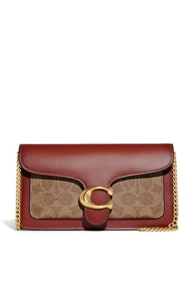 Tabby Zincir Clutch - Açık/Pastel Kahverengi