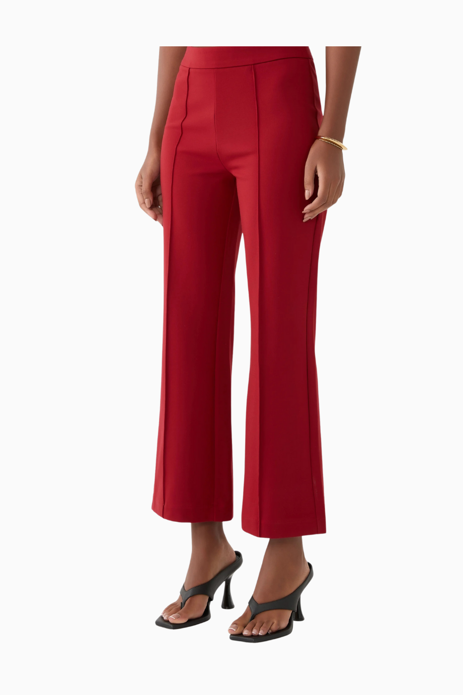 Knack Pantolon Retro Flare Kesim ve Canlı Kırmızı ile Şıklığı Yansıtan Kadın Pantolonu
