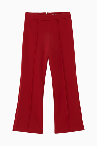 Knack Pantolon Retro Flare Kesim ve Canlı Kırmızı ile Şıklığı Yansıtan Kadın Pantolonu