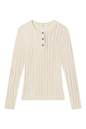 Doku Detaylı Henley Tişört - Şık ve Rahat