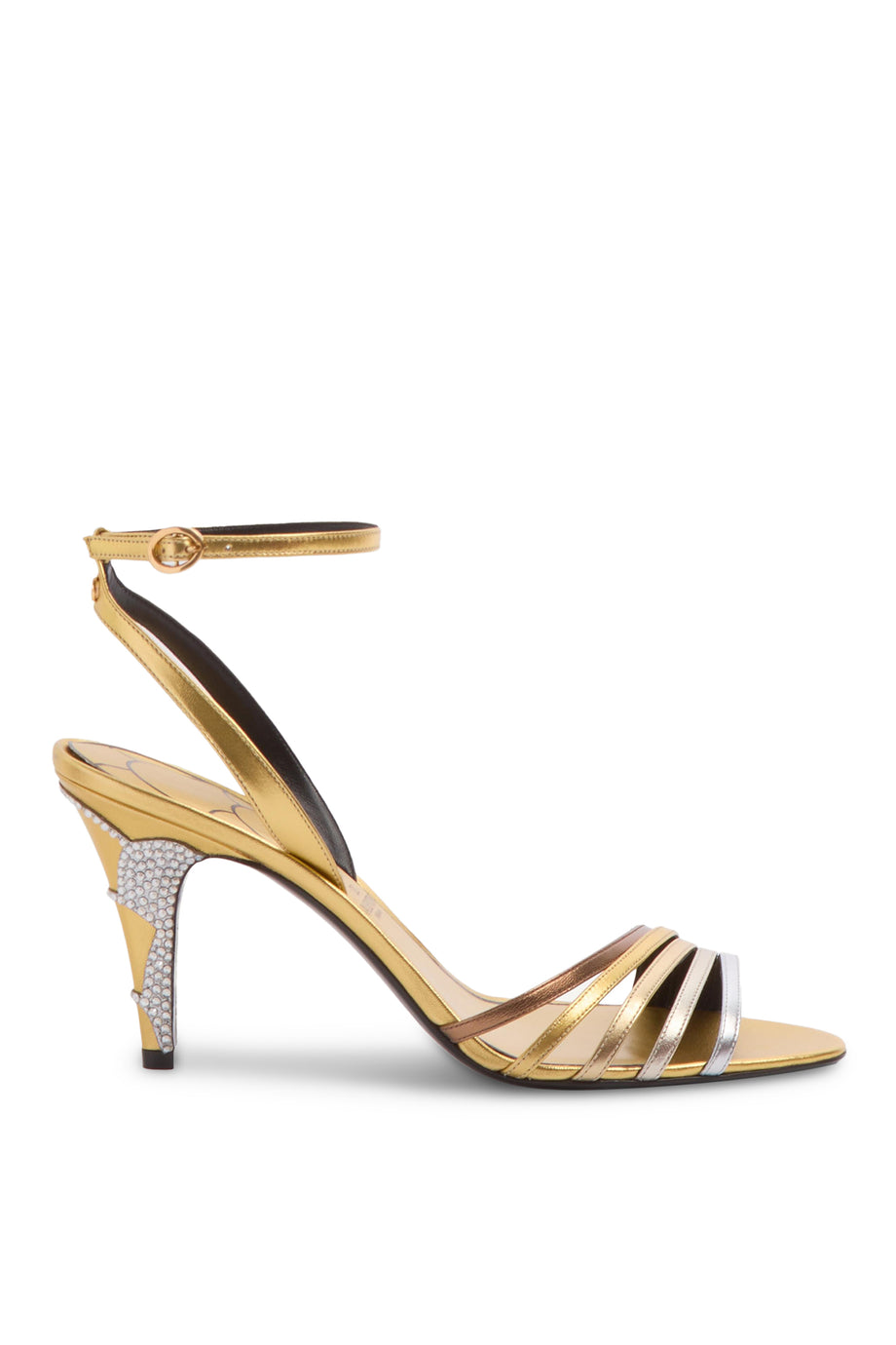 Ladycrush 85 Lamineli Nappa Kristal Sandaletler