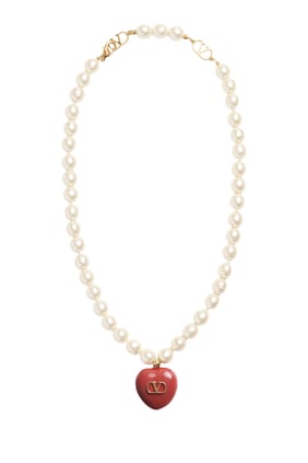 Coeur Royal Kolye, Metal ve Emaye, İnci