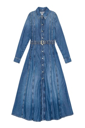 Şık Denim Maxi Elbise